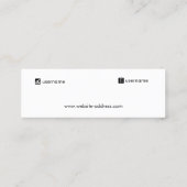 Script Champagne Gold Gradient Stud Earring Mini Mini Visitenkarte (Rückseite)