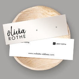 Script Champagne Gold Gradient Stud Earring Mini Visitenkarte