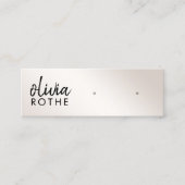 Script Champagne Gold Gradient Stud Earring Mini Visitenkarte (Vorderseite)