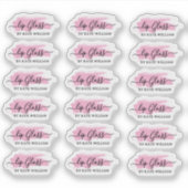 Script Clear Pink Lip Gloss Labels (Vorderseite)