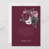 Script Coffin Foto Gothic Halloween Hochzeit Dankeskarte (Rückseite)