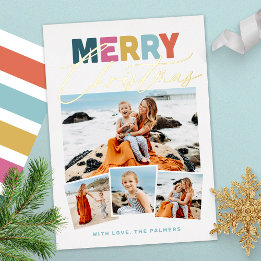 Script Collage Frohe Weihnachten Folien-Feiertagsk Folien Feiertagskarte
