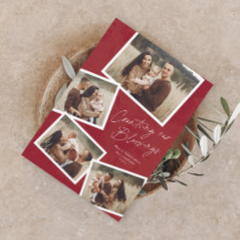 Script Collage Religious Magnetic Christmas Card Magnetkarte