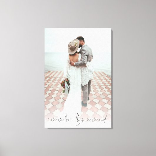 Script Couple Foto erinnern Sie sich an diesen Mom Leinwanddruck (Vorderseite)