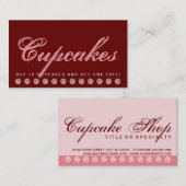 Script CUPCAKES Kundenbindungskarte Treuekarte (Vorne/Hinten)