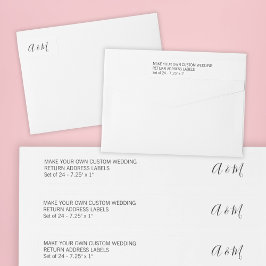 Script Custom Set of 24 Wedding Rücksendeadresse