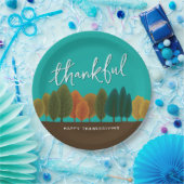 Script Dankbares Erntedank Dinner Personalisiert Pappteller (Party)