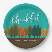 Script Dankbares Erntedank Dinner Personalisiert Pappteller (Vorderseite)