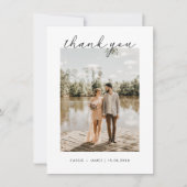 Script Danke für die Hochzeit Foto-Karte (Vorderseite)