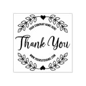 Script Dankeschön, Custom Business and Site Gummistempel (Prägung)