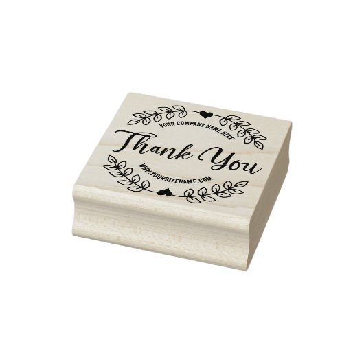 Script Dankeschön, Custom Business and Site Gummistempel (Stempel)