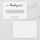 Script Dankeschön, dass Sie Karten bemerken (Vorne/Hinten)