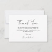 Script Dankeschön Foto Hochzeit Dankeschön Karte (Vorderseite)