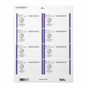 Script Dankeschön Lila Versendung von Firmenlogos (Vorne)