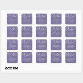 Script Diagonals in Plum Baby Shower Sticker (Blatt)