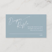 Script Diaper Raffle Boys Babydusche Begleitkarte (Vorderseite)