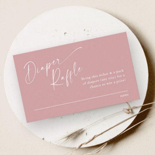 Script Diaper Raffle Girls Babydusche Begleitkarte
