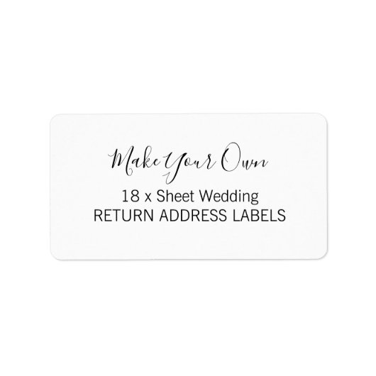 Script DIY 18 x Sheet Custom Wedding Address Adressaufkleber (Vorne)