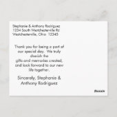 Script Doodle Foto Hochzeit Danke Karte (Rückseite)