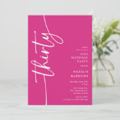 Script Dreißigster 30. Geburtstag Einladung (Stehend Vorderseite)