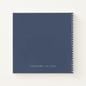 Script Dusty Blue Newlyweds Wedding Guest Book Notizblock (Rückseite)