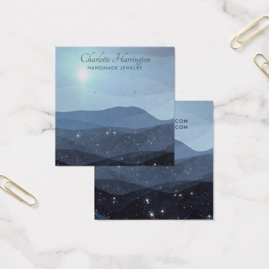 Script Earring Blue Mountains Juwelier Display Car (Büro)