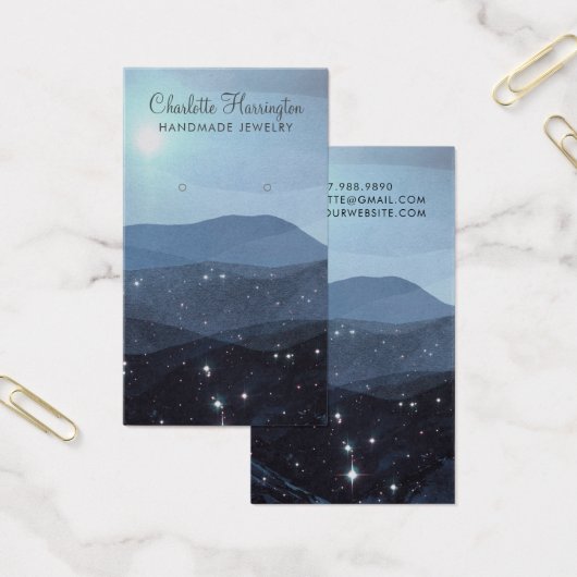 Script Earring Blue Mountains Juwelier Display Car (Büro)