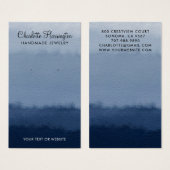 Script Earring Blue Ombre Juwelier Display Card (Vorne & Hinten)