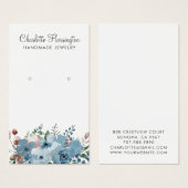 Script Earring Dusty Blue Floral (Vorne & Hinten)