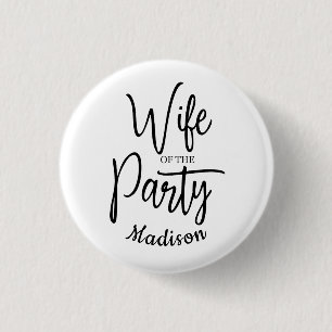 Script-Ehefrau des Party Bachelorette-Name Button
