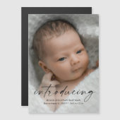 Script Einführung Baby Foto Vielen Dank Magneteinladung (Vorne/Hinten)