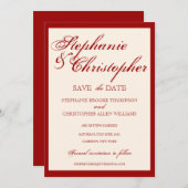 Script-Elegance Wedding Save the Date Announcement Einladung (Vorne/Hinten)