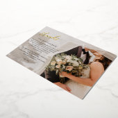 Script Elegant Handwriting Foto Vielen Dank Folieneinladung (Gedreht)