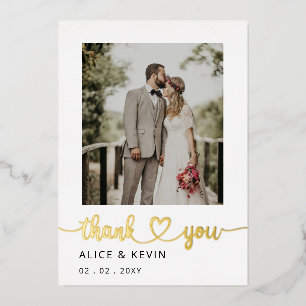 Script Elegant Handwritten Foto Wedding Th Folieneinladung
