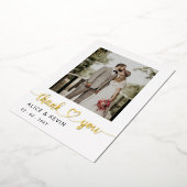 Script Elegant Handwritten Foto Wedding Th Folieneinladung (Gedreht)