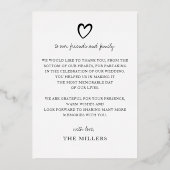 Script Elegant Handwritten Foto Wedding Th Folieneinladung (Rückseite)