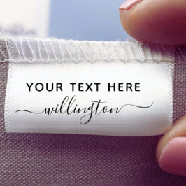 Script Elegant Vielen Dank Schwarz-weiß Custom Ripsband