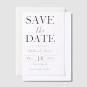 Script Elegant Wedding Save the Date Pergament Einladungen (Versetzt)