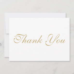 Script elegante gold weiß Dankeschön Karte