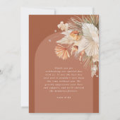 Script elegante Hochzeit danke teracotta modernen (Rückseite)