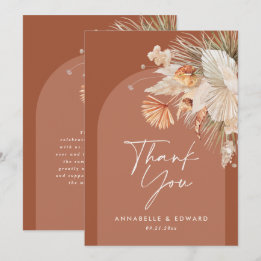 Script elegante Hochzeit danke teracotta modernen