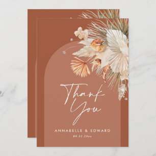 Script elegante Hochzeit danke teracotta modernen