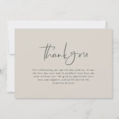 Script elegante Hochzeit danke Zitrus botanisch (Rückseite)