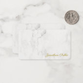 Script Eleganter weißer Marmorbogen-VorlagenGold-T Mitteilungskarte (Vorderseite/Rückseite Beispiel)