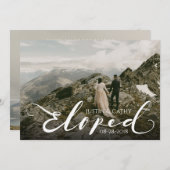 Script Eloped Wedriage Announcement Card Einladung (Vorne/Hinten)