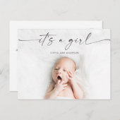 Script Es ist ein Foto für die Geburtshilfe eines Postkarte (Vorne/Hinten)