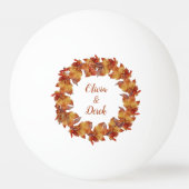 Script Fall Foliage Hochzeit Tischtennisball (Rückseite)