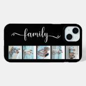 Script Familie Foto Schwarz Case-Mate iPhone Hülle (Rückseite (Horizontal))