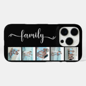 Script Familie Foto Schwarz Case-Mate iPhone Hülle (Rückseite (Horizontal))
