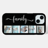 Script Familie Foto Schwarz Case-Mate iPhone Hülle (Rückseite (Horizontal))